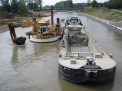 Baggerarbeiten auf der Bootshausseite.