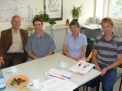 Von links: Dr. Dag Danzglock, Detlef Rohmann, Helga Weber und  Gunther Sack.